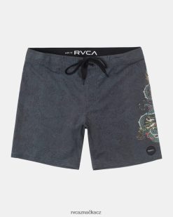 dna RVCA unisex neonové dračí elastické šortky 18 Černá BN4N0876
