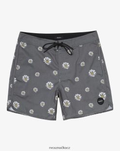dna RVCA unisex šortky freeport 16 černá květinová BN4N08330