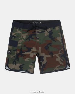 dna RVCA unisex východní šortky 18 lesní kamufláž BN4N08592
