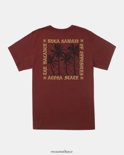 oblečení RVCA muži aloha plotové tričko červená země BN4N08454