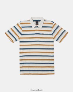oblečení RVCA muži Cassady pruhované polo tričko starožitná bílá BN4N0869