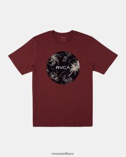 oblečení RVCA muži motorové tričko oxblood červená BN4N084