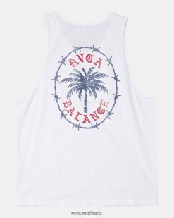 oblečení RVCA muži nádrž z palmového drátu bílý BN4N08130