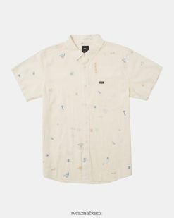 oblečení RVCA muži pouštní triko s krátkým rukávem přírodní BN4N08292