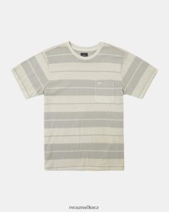 oblečení RVCA muži ptc pruhované tričko stříbrné bělidlo BN4N08190