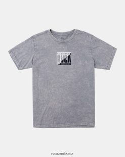 oblečení RVCA muži rozdvojené tričko světle šedé šokové mytí BN4N08567