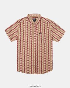 oblečení RVCA muži shima gázová košile s krátkým rukávem rumělka BN4N08136