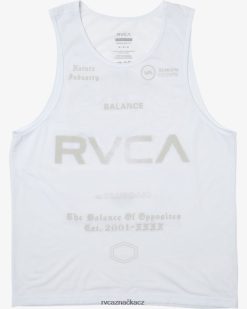 oblečení RVCA muži sportovní tank bílý BN4N08286