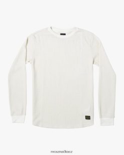 oblečení RVCA muži termotriko s dlouhým rukávem na denní směny starožitná bílá BN4N08945