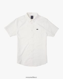 oblečení RVCA muži to bude natahovací košile s krátkým rukávem bílý BN4N08360