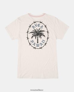 oblečení RVCA muži tričko s ostnatou palmou starožitná bílá BN4N08408