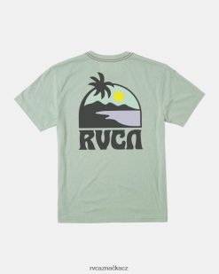 oblečení RVCA muži tričko se západem slunce zelený opar BN4N08305