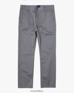 oblečení RVCA muži víkendové strečové chino kalhoty kouř BN4N08695