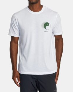 oblečení RVCA muži yin yang pin tričko bílý BN4N08373