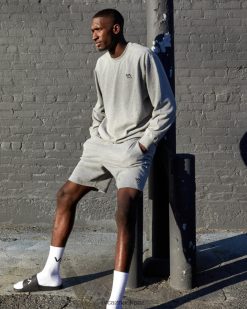 oblečení RVCA muži základní mikina s výstřihem světlý marle BN4N08932