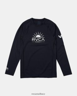 oblečení RVCA unisex Sunny hawaii rashguard s dlouhým rukávem Černá BN4N08847