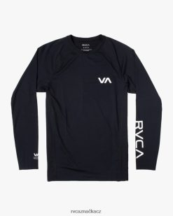 oblečení RVCA unisex vyrážka s dlouhým rukávem Černá BN4N08627