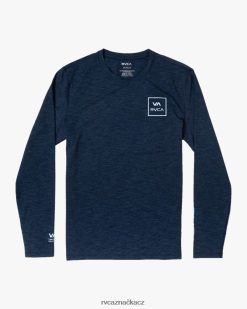 oblečení RVCA unisex vyrážka s dlouhým rukávem námořnický vřes BN4N08633