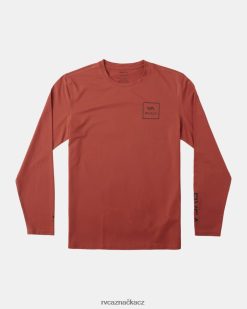 oblečení RVCA unisex vyrážka s dlouhým rukávem rumělka BN4N08356