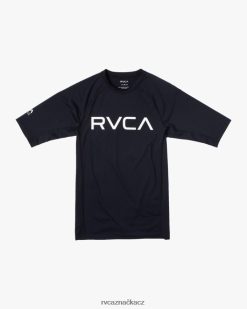 oblečení RVCA unisex vyrážka s krátkým rukávem Černá BN4N08603