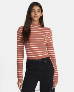 oblečení RVCA ženy apres svetr crop top s dlouhým rukávem skořice BN4N081723