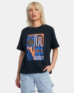 oblečení RVCA ženy Jesse hnědé tvary anyday tričko Černá BN4N08994