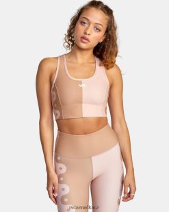 oblečení RVCA ženy lineární jang sportovní podprsenka lineární jang prašná růže BN4N081502