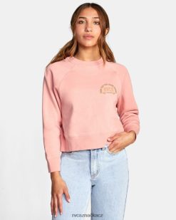 oblečení RVCA ženy mikina good times crewneck ruměnec BN4N081649