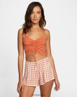 oblečení RVCA ženy nezastaví tílko kakao BN4N081324