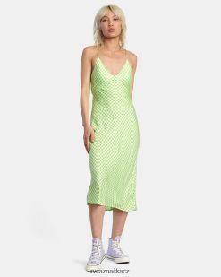 oblečení RVCA ženy oh pane midi šaty zelený záblesk BN4N081364
