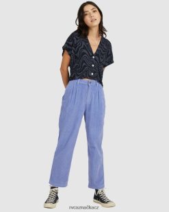 oblečení RVCA ženy plyšové šňůrové kalhoty šedo fialová BN4N081686