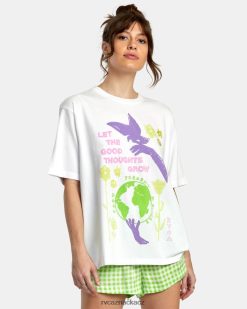 oblečení RVCA ženy tričko s dobrým růstem bílý BN4N081360