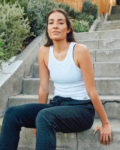 oblečení RVCA ženy va základní žebrované tílko bílý BN4N081301