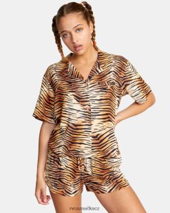 oblečení RVCA ženy zvlněný vršek na knoflíky vícenásobné BN4N081477