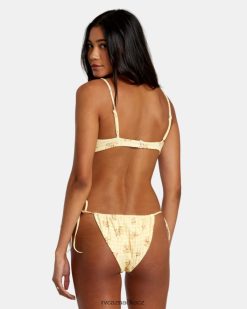plavat RVCA ženy cottage wide rib tie md bikini bottom zlatý BN4N081229