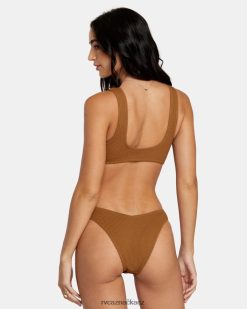 plavat RVCA ženy drážky textura kalhotky bikin vysoké nohy siena BN4N081252
