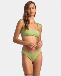 plavat RVCA ženy Druhý život čtvercový horní díl bikin kapradina BN4N081639