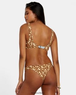 plavat RVCA ženy micro magic oboustranné vysoké kalhoty bikin břidlice BN4N081153
