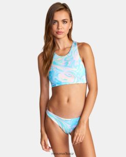 plavat RVCA ženy psychee top bikin s vysokým výstřihem vícenásobné BN4N081537