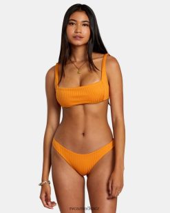 plavat RVCA ženy Tangerine třpytivý top bikin bralette mandarinka BN4N081141