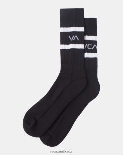 Příslušenství RVCA unisex 2 balení pruhovaných ponožek Černá BN4N08674
